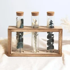 ATMOSPHERA 3 tubes fleurs séchées "House"