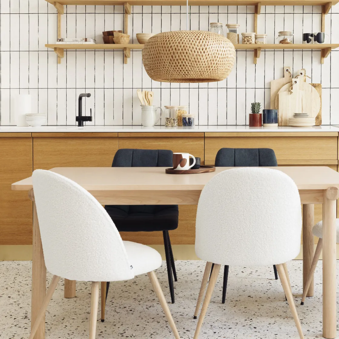 ATMOSPHERA Chaise "Slano", pieds imitation chêne Online