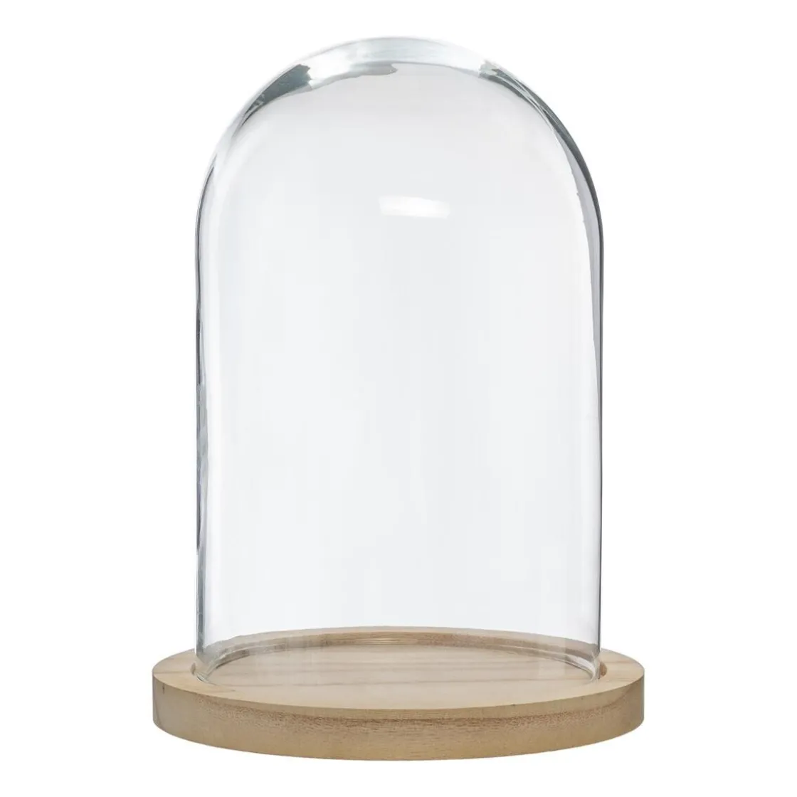 ATMOSPHERA Cloche verre et bois New