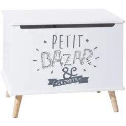 ATMOSPHERA Coffre enfant blanc bois Sale