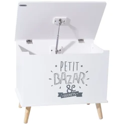 ATMOSPHERA Coffre enfant blanc bois Sale