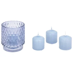 ATMOSPHERA Coffret photophore et 4 bougies "Oudy" Discount