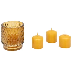 ATMOSPHERA Coffret photophore et 4 bougies "Oudy" New