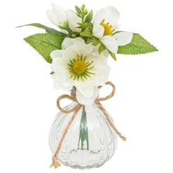 ATMOSPHERA Composition vase et fleurs artificielles Discount