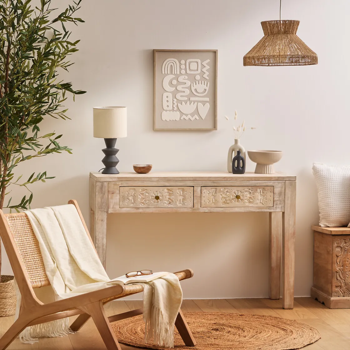 ATMOSPHERA Console 2 tiroirs "Shirel" Discount