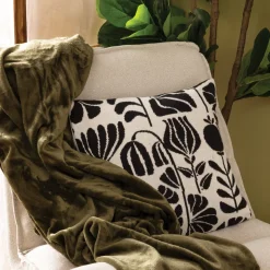 ATMOSPHERA Coussin effet tricot "Twisted Lime" Clearance