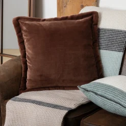 ATMOSPHERA Coussin flanelle "Cuddly" New