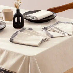 ATMOSPHERA Ensemble nappe et 6 serviettes "Inuit", coton Best