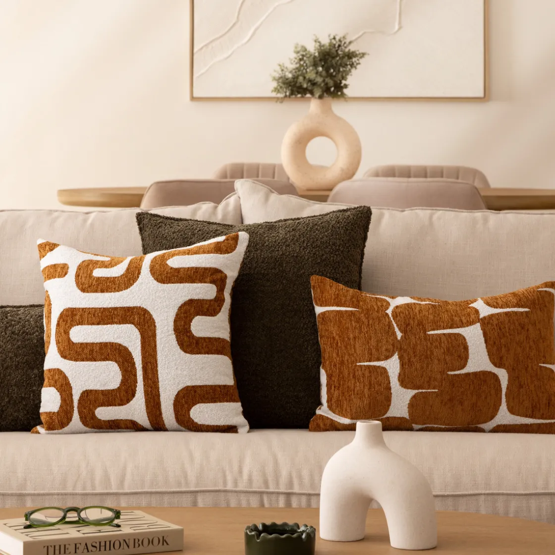 ATMOSPHERA Housse de coussin "Jeni", chenille Sale