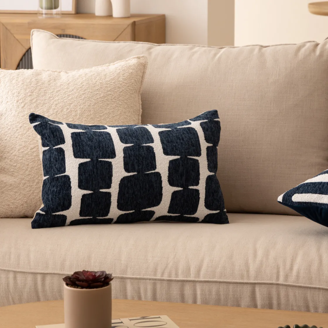 ATMOSPHERA Housse de coussin "Jeni", chenille Best