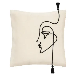 ATMOSPHERA Housse de coussin "Visage" Outlet