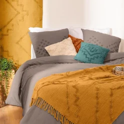 ATMOSPHERA Jeté de lit "Inca", coton tufté Discount