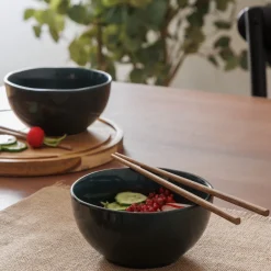 ATMOSPHERA Lot de 2 bols "Jade" avec baguettes Best