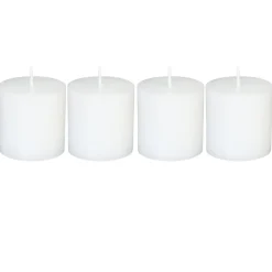 ATMOSPHERA Lot de 4 bougies rustiques 