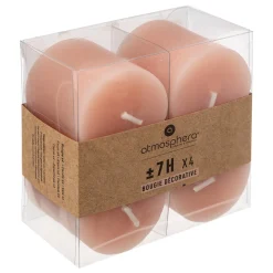 ATMOSPHERA Lot de 4 bougies rustiques "Olia" New