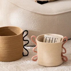 ATMOSPHERA Lot de 2 paniers ronds "Wavy bliss" Outlet