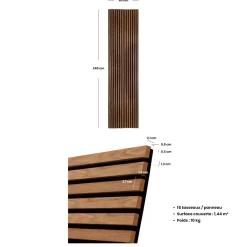 ATMOSPHERA Lot de 2 panneaux décoratifs tasseaux bois Colva