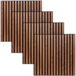 ATMOSPHERA Lot de 4 panneaux décoratifs tasseaux bois Colva Online