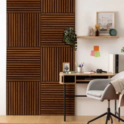 ATMOSPHERA Lot de 4 panneaux décoratifs tasseaux bois Colva Online