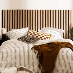 ATMOSPHERA Lot de 4 panneaux décoratifs tasseaux bois Colva Discount