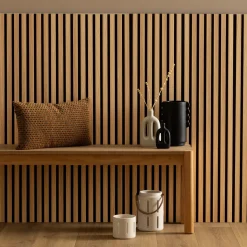 ATMOSPHERA Lot de 3 panneaux décoratifs tasseaux bois Colva Best