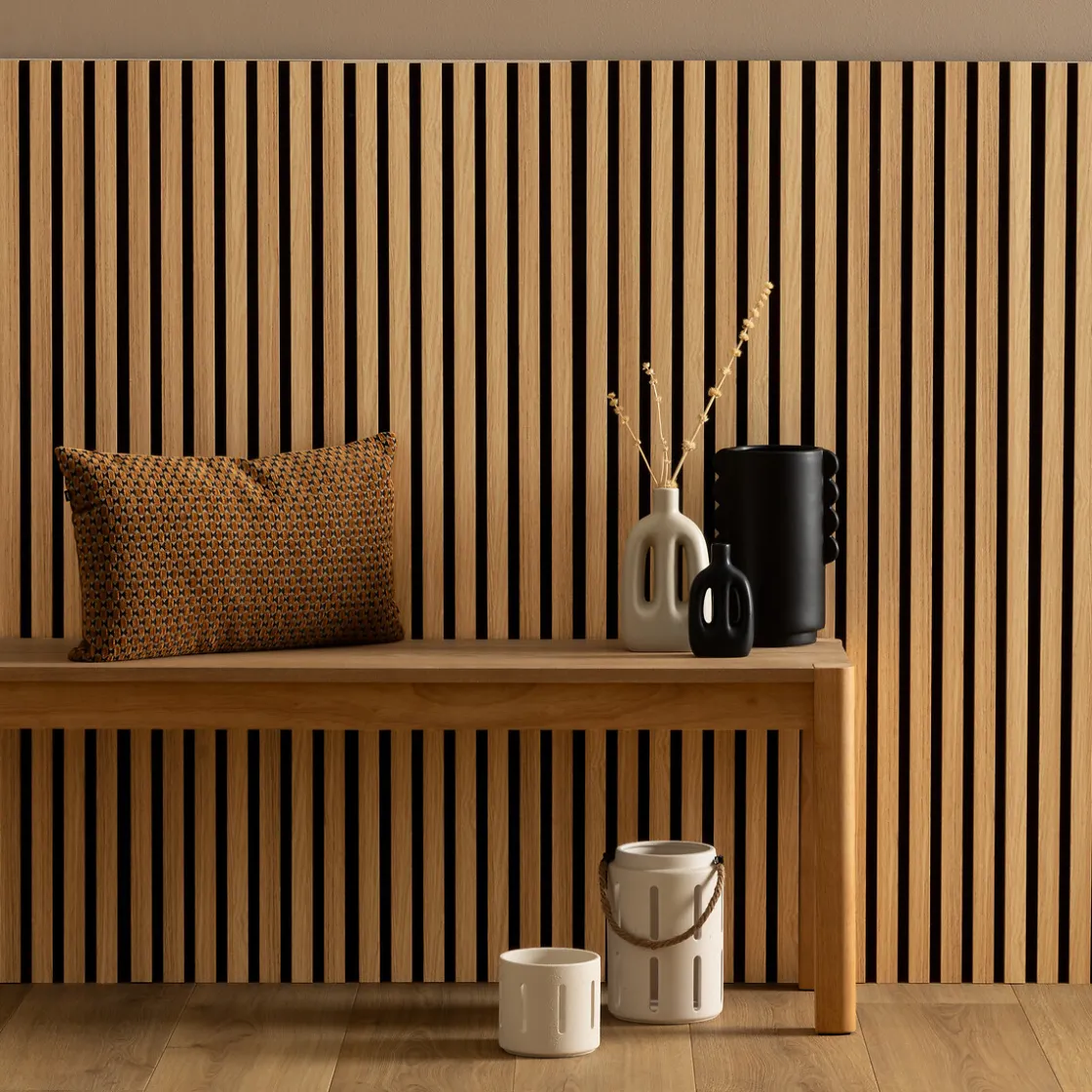 ATMOSPHERA Lot de 3 panneaux décoratifs tasseaux bois Colva Best