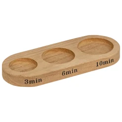 ATMOSPHERA Lot de 3 sabliers avec support bois Sale