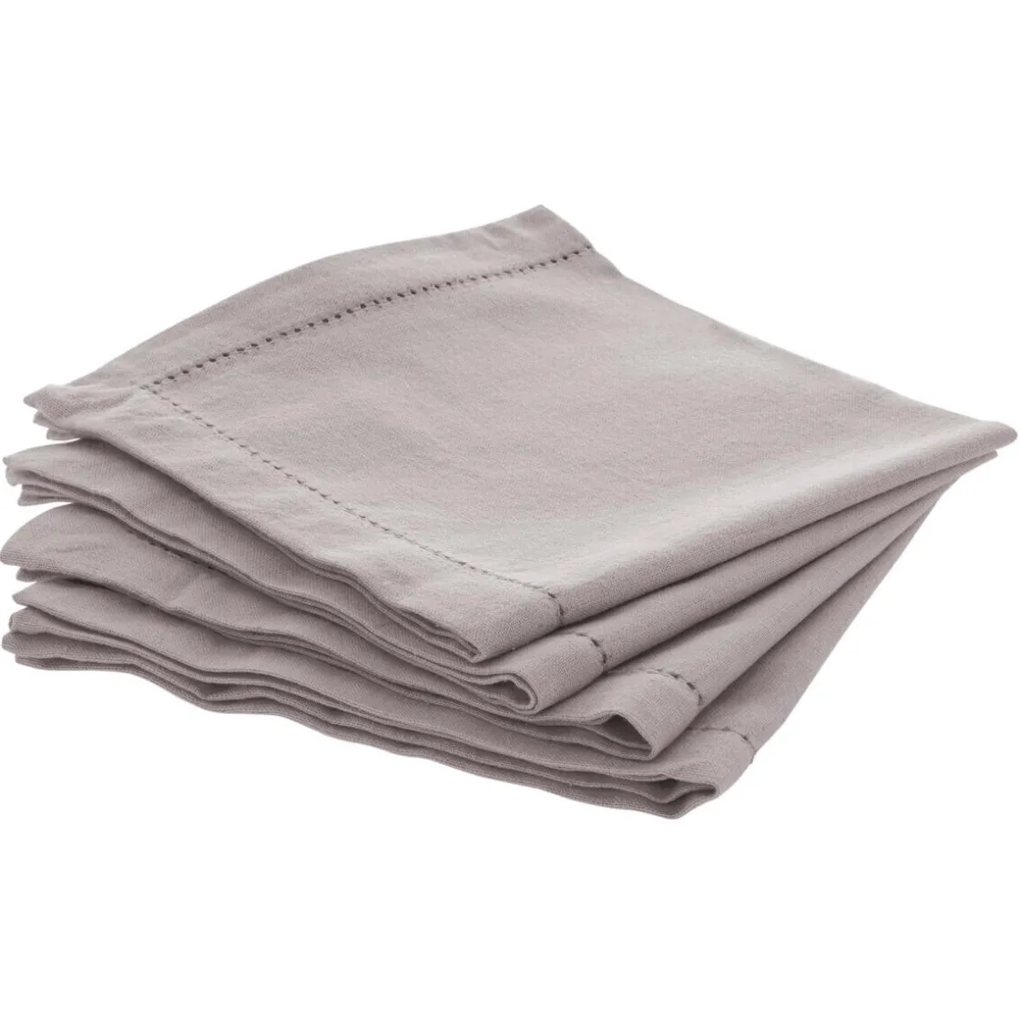 ATMOSPHERA Lot de 4 serviettes de table "Chambray" Hot