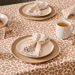 ATMOSPHERA Lot de 4 serviettes de table "Leopadi" Hot