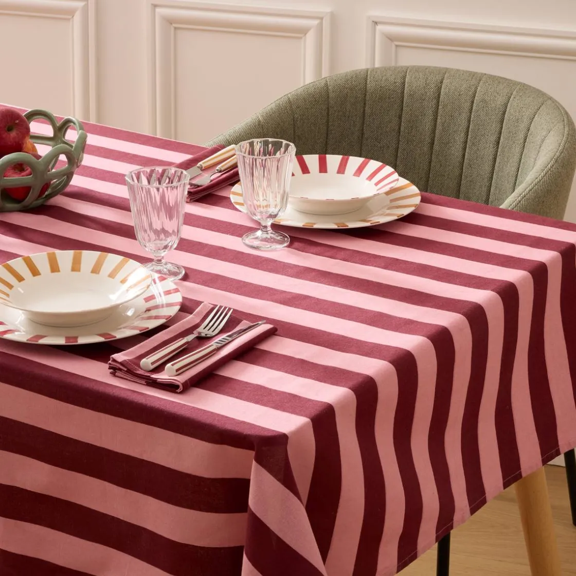 ATMOSPHERA Lot de 4 serviettes de table "Cherry" Best