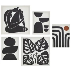 ATMOSPHERA Lot de 5 toiles imprimées "Cynthia"