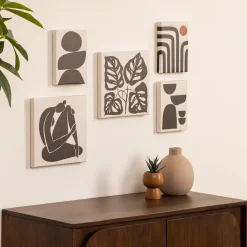 ATMOSPHERA Lot de 5 toiles imprimées "Cynthia"