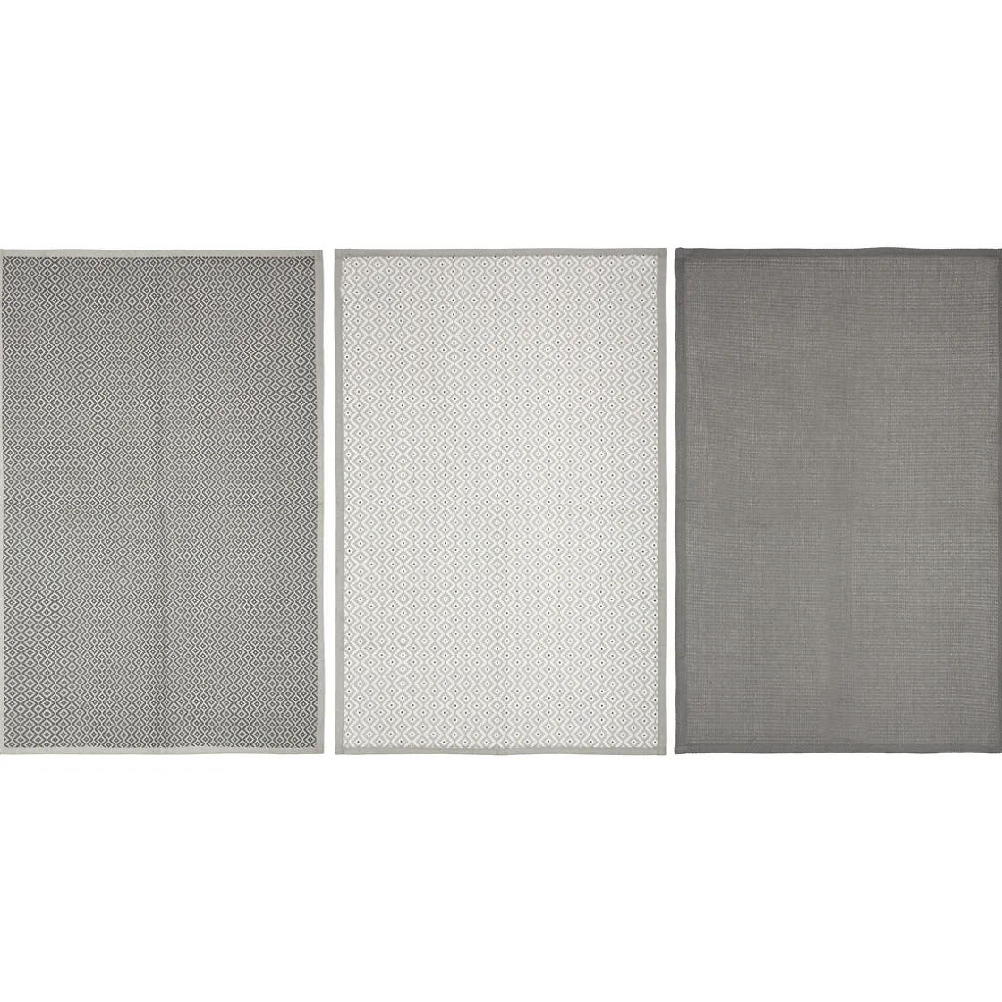 ATMOSPHERA Lot de 3 torchons coton