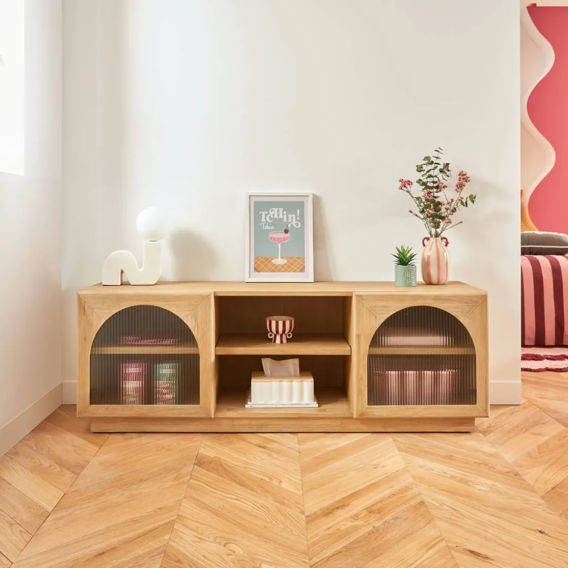 ATMOSPHERA Meuble TV 2 portes 3 étagères "Lousada" Hot