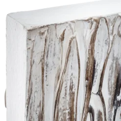 ATMOSPHERA Miroir en bois à relief 