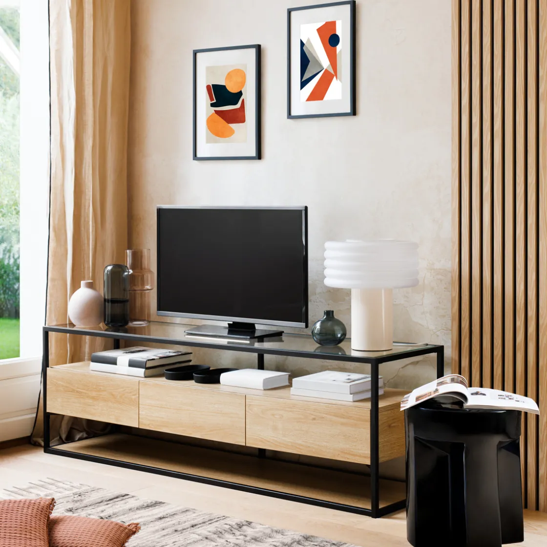 ATMOSPHERA Panneau décoratif tasseaux bois Colva Discount