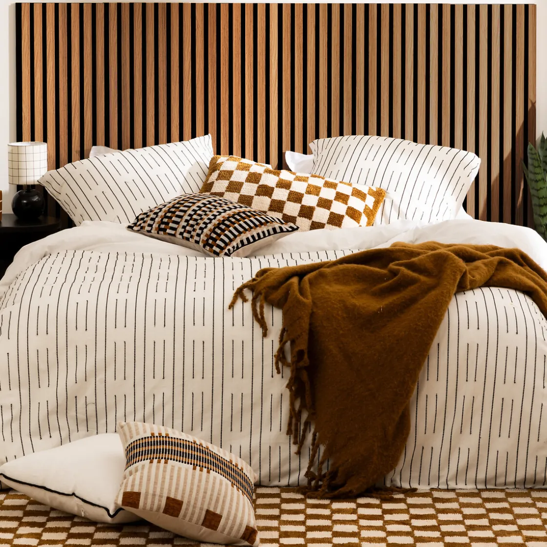 ATMOSPHERA Panneau décoratif tasseaux bois Colva - 120x60x2,1 cm - Effet noyer Best