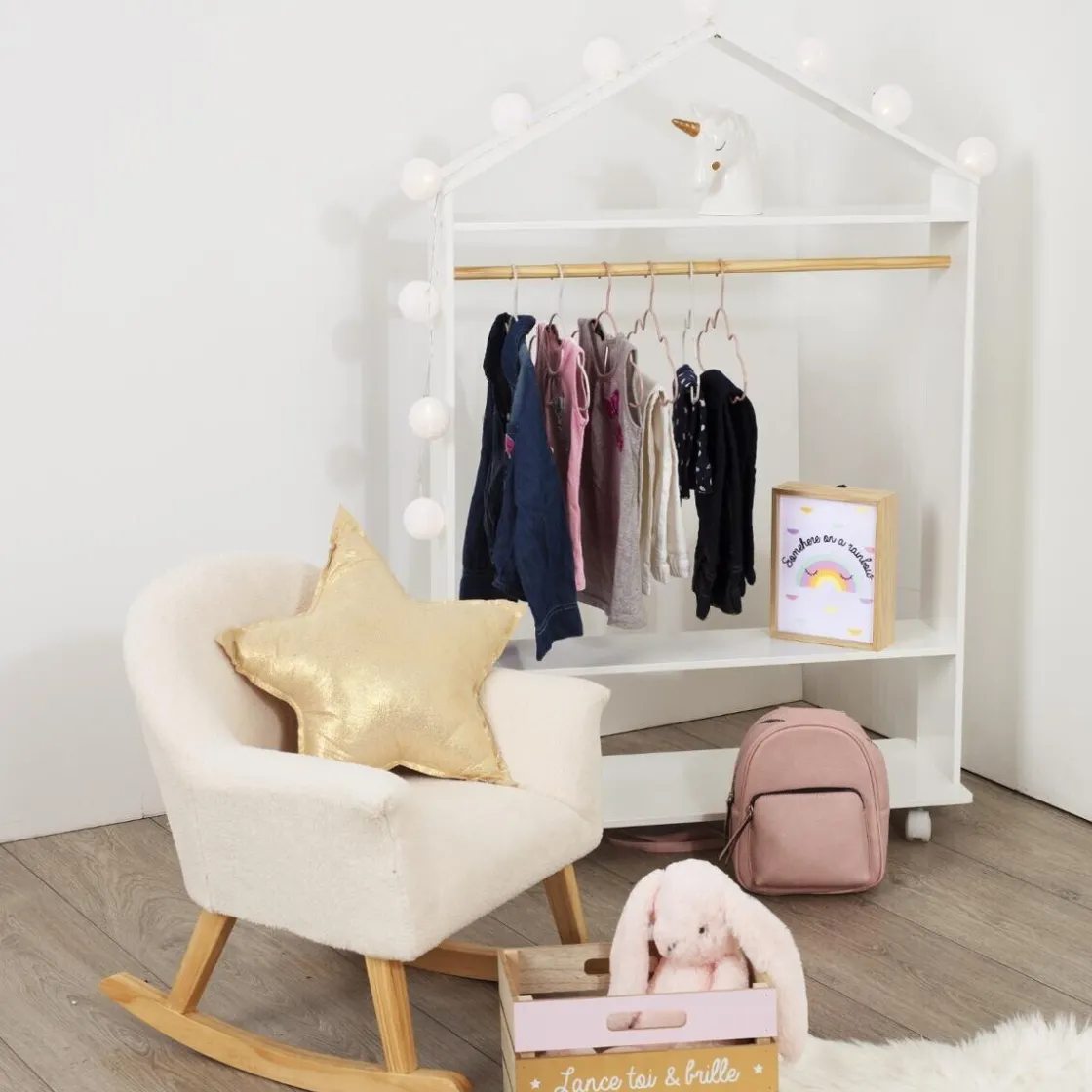 ATMOSPHERA Penderie enfant à roulettes