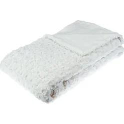 ATMOSPHERA Plaid "Bouclette" fausse fourrure