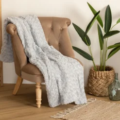 ATMOSPHERA Plaid "Bouclette" fausse fourrure New