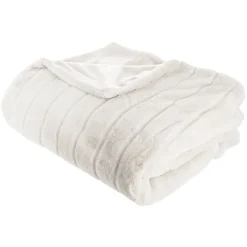 ATMOSPHERA Plaid "Manoir" fausse fourrure Hot