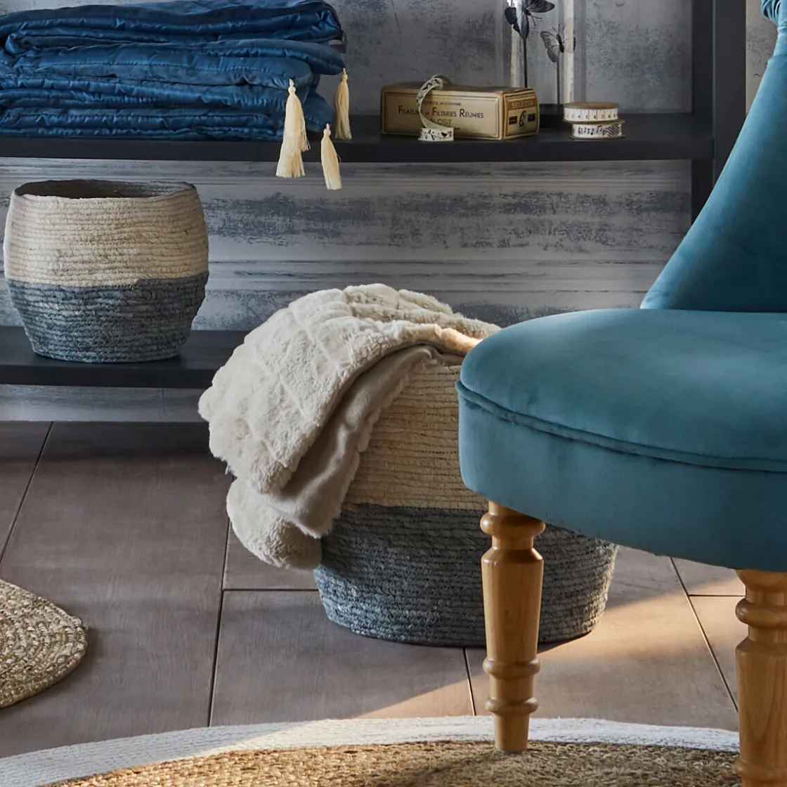 ATMOSPHERA Plaid "Manoir" fausse fourrure Clearance