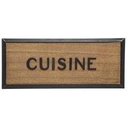 ATMOSPHERA Plaque de porte bois 