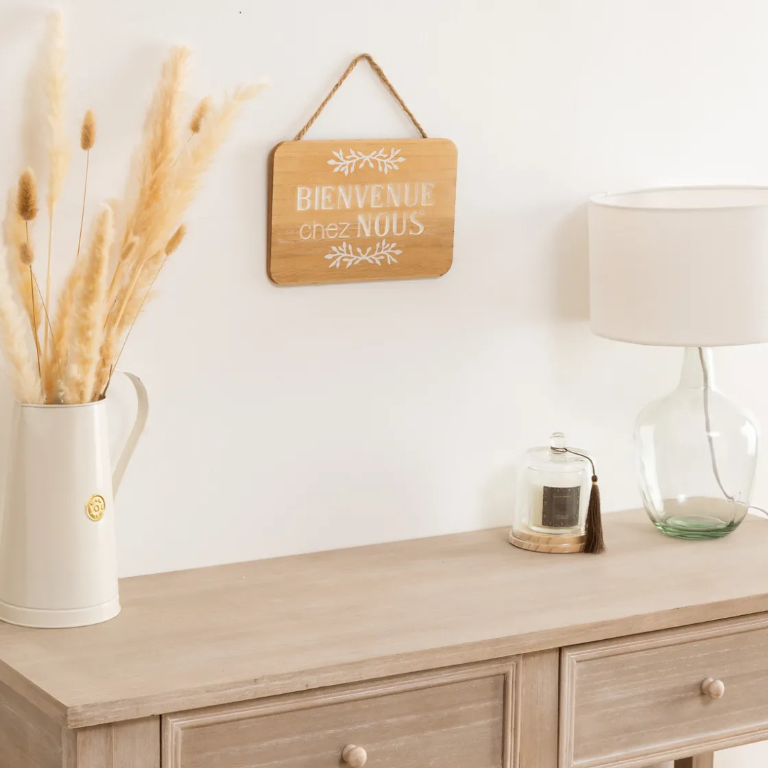 ATMOSPHERA Plaque de porte bois "Krystel" New