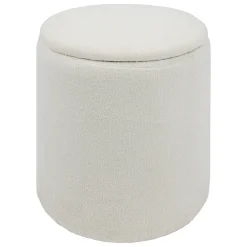 ATMOSPHERA Pouf coffre bouclette "Kaydi" Clearance