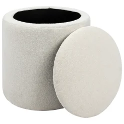 ATMOSPHERA Pouf coffre bouclette 