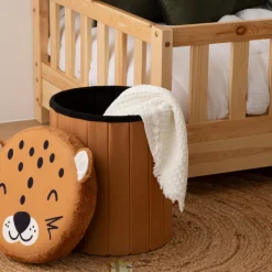 ATMOSPHERA Pouf-coffre enfant Léopard "Anoki" Discount
