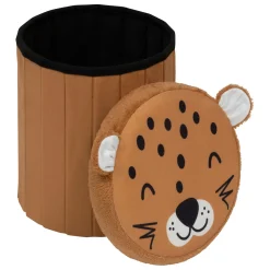 ATMOSPHERA Pouf-coffre enfant Léopard 