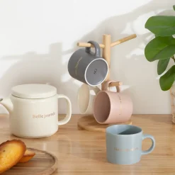 ATMOSPHERA Rack 4 mugs "Belle journée" New