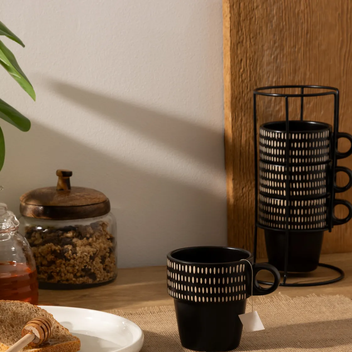 ATMOSPHERA Rack 4 mugs "Ethnikaa" Sale